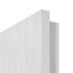 Detailansicht der eckigen Kante von GARANT Schallschutztür Authentic Grigio CePaL mit Lichtausschnitt LA-2