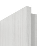 Detailansicht der Premiumkante von GARANT Wohnungseingangstür Authentic Grigio CePaL mit Lichtausschnitt LA-7