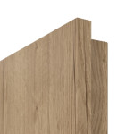 Detailansicht der Premiumkante von GARANT Wohnungseingangstür Authentic Risseiche CePaL mit Lichtausschnitt LA-7