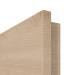 Detailansicht der Premiumkante von GARANT Doppelflügeltür inkl. Zarge Quer Authentic Achat GCK08 mit Lichtausschnitt LA-4 bandseitig Sprosse SP10