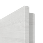 Detailansicht der Premiumkante von GARANT Doppelflügeltür inkl. Zarge Quer Authentic Grigio GCK08 mit Lichtausschnitt LA-4 bandseitig Sprosse SP10