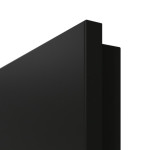 Detailansicht der Premiumkante von GARANT Schallschutztür 0901-60 Black Resopal mit Lichtausschnitt LA-2