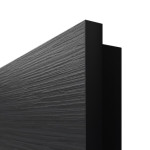 Detailansicht der eckigen Kante von HÖRMANN Doppelflügeltür Schiefer Schwarz Proline Concepto mit Lichtausschnitt LA 10 mit Zarge