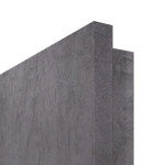 Detailansicht der eckigen Kante von JELD-WEN Doppelflügeltür Trend Concrete Anthrazit DuriTop CPL mit Zarge