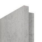 Detailansicht der eckigen Kante von JELD-WEN Doppelflügeltür Trend Concrete Hell DuriTop CPL mit Zarge