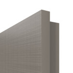 Detailansicht der eckigen Kante von LEBO Doppelflügeltür Cotton Like Taupe Versio mit Lichtausschnitt LA 11 inkl. Zarge