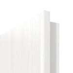 Detailansicht der runden Kante von HÖRMANN Doppelflügeltür Pure 2 Gebürstetes Weiß Duradecor DesignLine mit Lichtausschnitt quer mit bündiger Lisene Plain 80-7 mit Zarge