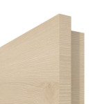 Detailansicht der eckigen Kante von GARANT Wohnungseingangstür Corona 732 Quer Authentic Sand CePaL