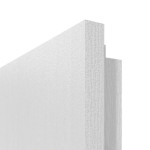 Detailansicht der eckigen Kante von HÖRMANN Doppelflügeltür Rail 2 Eiche Weiß Duradecor DesignLine mit Zarge