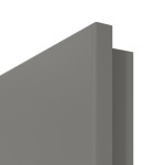 Detailansicht der kleinen Rundkante von GARANT Rauchschutztür Aura 833 Matt Staubgrau 7037 G-TEC