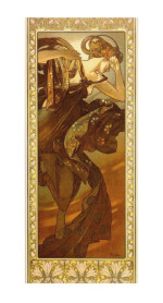 Alfons Mucha Reproduktion auf eigener Innentür Der Abendstern