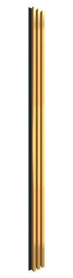 3. Bild von Wandpaneel 3 Lamellen Gold Akustik Perform 2400 x 172 mm