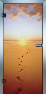 Footsteps Glastür Piktura Loft - Farbdrucktür