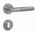 Bastian Zamak Chrom Nickel matt Rundrosetten Wohnungseingangsgarnitur - ProGriff