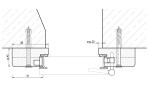 Technische Zeichnung Blendrahmen B7L für Schallschutztüren in Weißlack 9010 von Jeld-Wen