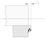 Technische Zeichnung 2 des CPL-Blendrahmens in RAL 9016 für Wohnungseingangstüren