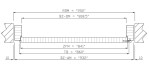 Zweite Technische Zeichnung von Blockrahmen Glatt Premium Weißlack RAL 9010
