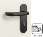 Detail CPL-Oberfläche von Brandschutztür-Set Weiß RAL 9010 CPL mit Stahlzarge - Interio