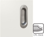 Detail CPL-Oberfläche von Schiebetür Weiß RAL 9010 CPL GA-33 - Interio