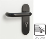 Detail CPL-Oberfläche von Brandschutztür-Set Weiß RAL 9016 CPL mit Stahlzarge - Interio