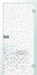 Bild von Crossing lines Mattprint Glastür mit Motiv klar - Erkelenz