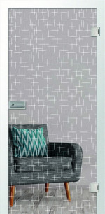 Bild von Crossing lines Mattprint Glastür mit Motiv matt - Erkelenz