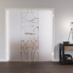 Wohnmilieu mit Modell 3002 Ganzglas Doppelflügeltür