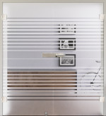 Bild mit Modell 311 negativ Ganzglas Doppelflügeltür - Lienbacher Glas