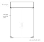 Zeichnung von Amara Motiv matt 2-flg. Glaspendeltür mit Oberlicht DORMA Mundus BTS Variante 10 - Erkelenz