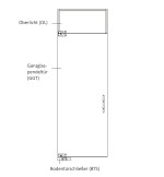 Zeichnung von Vertigo Motiv klar Glaspendeltür mit Oberlicht DORMA Mundus BTS Variante 7 - Erkelenz