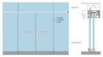 Skizze von Prime Motiv klar 2-flg. Glasschiebetür mit zwei festen Seitenteilen und Oberlicht DORMA MUTO Variante 2 - Erkelenz