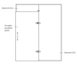 Skizze von Aida Motiv matt Glaspendeltür mit festem Seitenteil und Oberlicht DORMA Tensor Glas an Glas Variante 4 - Erkelenz