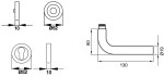 Piktogramm von Malta ER/EN-25 Edelstahl matt Rundrosette Zimmertürgarnitur - Karcher Design