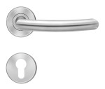 Slim Style E526 Cliprosette Edelstahl matt Rundrosette Zimmertürgarnitur PZ-Ausführung - Karcher Design