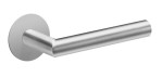 Slim Style E900 Magneto Edelstahl matt runde Flachrosette Zimmertürgarnitur seitliche Ansicht - Karcher Design