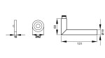 Piktogramm von Rhodos ER/EN 28 OS Edelstahl matt Rundrosette Zimmertürgarnitur - Karcher Design