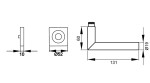 Piktogramm von Rhodos ER28Q OS Edelstahl matt Quadratrosette Zimmertürgarnitur - Karcher Design