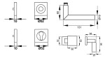 Piktogramm von Rhodos ER-28Q Edelstahl matt Quadratrosette Wechselgarnitur - Karcher Design