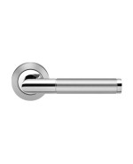 Rio Steel ER34 OS Edelstahl poliert/matt Rundrosette Zimmertürgarnitur - Karcher Design