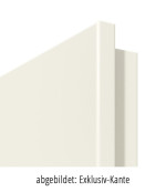 Detail Exklusivkante von Doppelflügeltür Weißlack RAL 9010