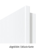 Detail Exklusivkante von Doppelfllügeltür Esche weiß RAL 9016