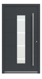 Höning Haustür Schüco Design ICE 1 AT75-ea RAL 7016-RAL 7016 Frontansicht außen