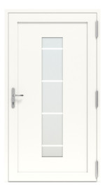 Höning Haustür Schüco Design ICE 1 AT75-ea RAL 9016 glatt-RAL 9016 glatt Frontansicht innen