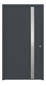 Kneer Haustür Alu AT72 1AF 213 RAL 7016-RAL 7016 Frontansicht außen