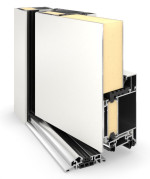 Kneer Haustür Alu AT72 1AF 213 RAL 9016-RAL 9016 Detail Querschnitt