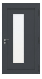 Kneer Haustür Alu AT72 1AF 206 RAL 7016-RAL 7016 Frontansicht innen