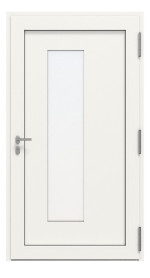 Kneer Haustür Alu AT72 1AF 206 RAL 9016-RAL 9016 Frontansicht innen