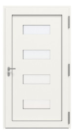 Kneer Haustür Alu AT72 1AF 208 RAL 9016-RAL 9016 Frontansicht innen