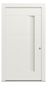 Kneer Haustür Alu-Holz 3-95 215 RAL 9016-Kiefer 2805 Frontansicht außen