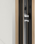 Kneer Haustür Alu-Holz 3-95 215 RAL 9016-Kiefer 2805 Detail Schließer